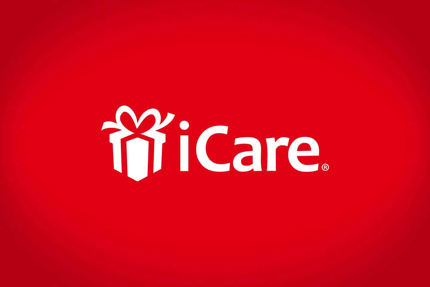 Logo iCare trên nền đỏ